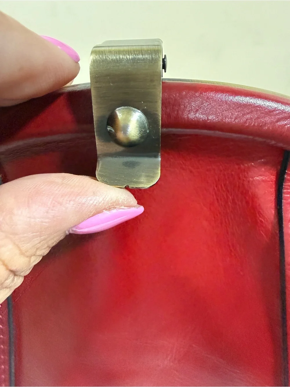 Patricia Nash Ruby Red Leather Crossbody Bag
